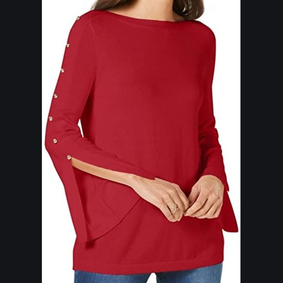 NWT Michael Kors Women's Maroon Sweater top - Picture 2 of 9